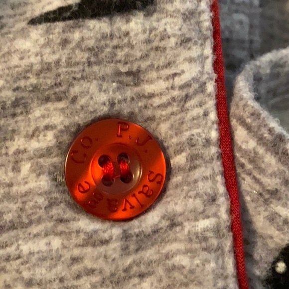 PJ Salvage Wine Glass Print Flannel Pajamas - Picture 9 of 10